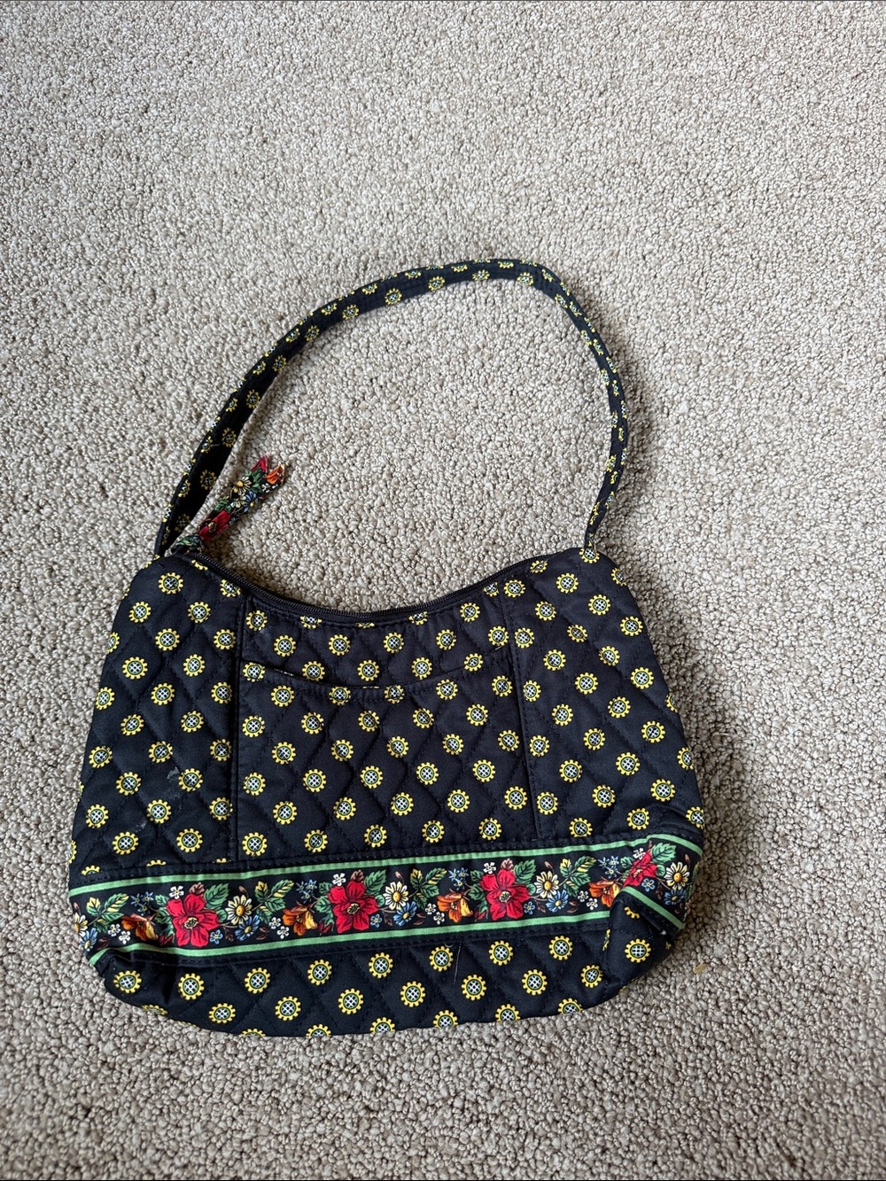 Vera Bradley Vibrant Black Post shoulder bag